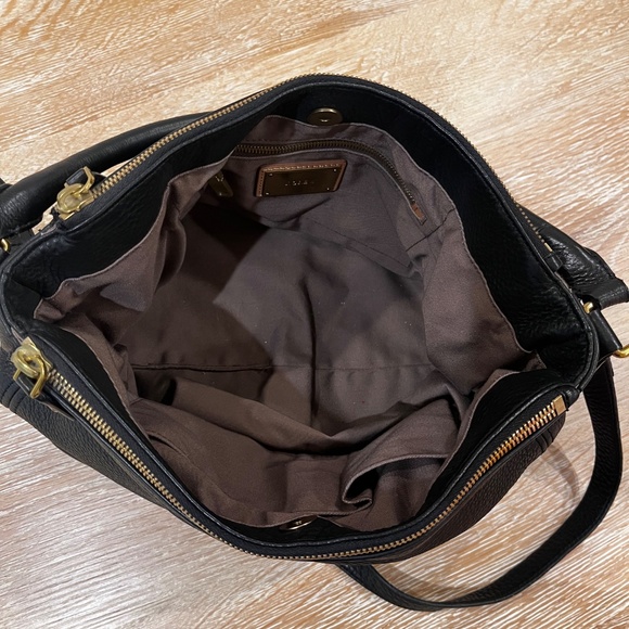 J. Crew Biennial Hobo Crossbody Handbag in Black Pebbled Leather - Picture 6 of 10